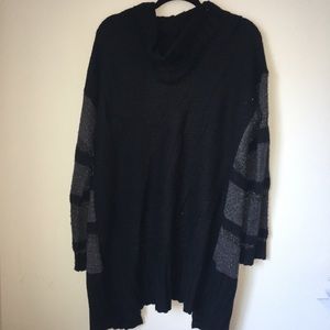 Mossimo Supply Co. Sweaters - Black Stripe Cardigan with Hood Mossimo Supply Co. Sweaters - Black Stripe Cardigan with Hood
